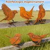 5er-Set rostige Vogel-Deko, Outdoor-Wandvögel, Garten- und Produktbild-Vorschau 7