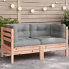 vidaXL Canapé d'angle de jardin avec coussins en bois Voir les images du produit 9