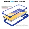 An exploded view of a phone case and a smartphone. Produktbild-Vorschau