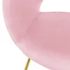 A close-up view of a pink velvet chair with a gold metal leg. Náhled obrázku produktu