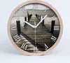 Holzuhr 20fi cm wanduhr - weiße Spitzen - Holzsteg Produktbild-Vorschau 1