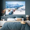 MuchoWow® Poster Kaffee in der Winterlandschaft der Schweiz Produktbild-Vorschau 4
