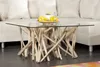 Tavolino di design in teak DRIFTWOOD 80cm con piano in Anteprima dell’immagine prodotto 7