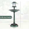COSTWAY Vogeltränke mit Solarleuchte, Blumentopf, Produktbild-Vorschau 3