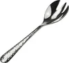 A silver serving fork with a hammered texture on its handle, isolated on a white background. Produktbild-Vorschau