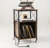 Stojak na gramofon COSTWAY, półki na płyty cd i dvd ze Podgląd zdjęcia produktu 2