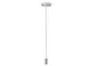 Suspension à cordon vintage argenté textile gris pour lampe Voir les images du produit 2