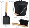 relaxdays Ascheeimer mit Deckel & Kehrset 4,5 L Produktbild-Vorschau 4