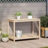 Design Pflanztisch mit Ablage 108x50x75 cm Massivholz Produktbild-Vorschau 3