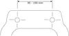 Diagram showing measurement range for mounting holes. Produktbild-Vorschau