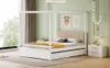 Letto a baldacchino Sweiko 140x200 cm con ampi cassetti e Anteprima dell’immagine prodotto 4