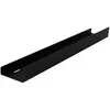 A black metal shelf or bracket is shown against a white background. Produktbild-Vorschau