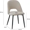 A single beige chair with black legs is shown against a white background, with dimensions indicated by lines and text. Náhled obrázku produktu