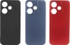 Three phone cases in different colors (black, blue, and red) are displayed side-by-side against a white background. Náhled obrázku produktu