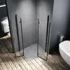 SONNI Černý sprchový kout 80x90x195cm křídlové skládací Náhled obrázku produktu 3