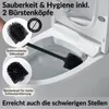 DEKAZIA® Spazzola WC Nera Bambu Silicone – Scopino Bagno Anteprima dell’immagine prodotto 3