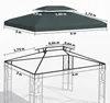 Outsunny vervangend dak voor metalen tuinpaviljoen 3x4, Productafbeelding-voorbeeld 3