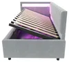 Postel s čalúneným rámom, rozmer 90x200 cm, s LED Náhľad obrázku produktu 16