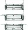 Three identical metal live traps are stacked vertically against a white background. Voir les images du produit