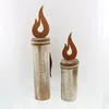 2 colonnes décoratives "Cœur flamboyant" en bois, rustique, Voir les images du produit 4