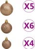 vidaXL Semi-sapin de Noël artificiel éclairage boules vert Voir les images du produit 10