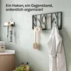 WOLTU Wandgarderobe, mit 8 drehbaren Garderobenhaken, aus Produktbild-Vorschau 7
