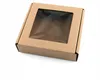 11x11x3 cm Box mit Fenster quadratisch Eco Braun - 5er Set, Produktbild-Vorschau 1