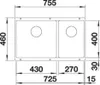 Blanco Subline 430/270-U Li Sg Sow Spüle Produktbild-Vorschau 4