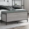 Sitzbank mit Stauraum Grau Sonoma 102x42x45 cm Produktbild-Vorschau 2