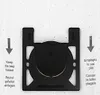 Close-up of a vacuum cleaner bag attachment with instructions in multiple languages. Produktbild-Vorschau
