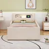 A child's bedroom with a bed, nightstand, and desk. Produktbild-Vorschau