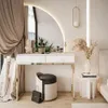Make-uptafel QUINNIE met LED-spiegel, goudkleurig-chroom Productafbeelding-voorbeeld 1