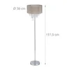Lampa stojąca Relaxdays Kristall, klosz z organzy, okrągła Podgląd zdjęcia produktu 4