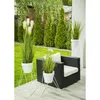 Dreieckiges stehendes Blumenbeet 40 cm weiß GLAMOUR Produktbild-Vorschau 7