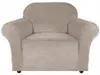 Sesselbezug 1 Sitzer 90-140cm - Samt - Beige - Stretch Produktbild-Vorschau 7