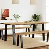 vidaXL Esstisch 150x90x75 cm Massivholz Akazie Produktbild-Vorschau 2