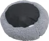 The image shows the underside of a round, plush pet bed with a black, non-slip bottom. Produktbild-Vorschau