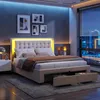 INONEFT Boxspringbett 180x200 cm mit LED,Polsterbett mit 2 Produktbild-Vorschau 1