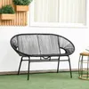 Ratanové kreslo Relaxačné kreslo v štýle boho, 132 cm x 72 Náhľad obrázku produktu 9