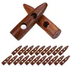 20 Knebelknöpfe Holz 50mm braun Produktbild-Vorschau