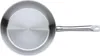 A top-down view of a stainless steel frying pan against a white background. Produktbild-Vorschau