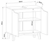 Waschbeckenunterschrank 'Overath' 60x60x30cm Grau Produktbild-Vorschau 7