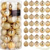 Bruchsichere Weihnachtskugeln Gold 6 cm 35 St. Produktbild-Vorschau 1