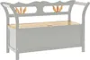 A grey wooden storage bench with a light wood lid, shown from the front against a white background. Náhľad obrázku produktu