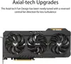 A marketing image of a graphics card with text describing its features. Produktbild-Vorschau
