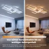 Smart LED Deckenleuchte 90x60cm, Moderne Geometrische Produktbild-Vorschau 4