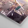 Wanduhr - Quadrat - Glasuhr - New York Stadt - 40x40cm - Produktbild-Vorschau 5