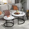 MODFU Tables Basses Gigognes, Lot de 2 Rondes, Plateau MDF, Voir les images du produit 2