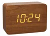 A digital clock with a wood-grain finish displays the time. Anteprima dell’immagine prodotto