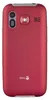 The back of a red Doro Primo 368 mobile phone. Náhľad obrázku produktu
